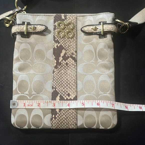 Coach Crossbody Purse with Python details - Picture 9 of 16